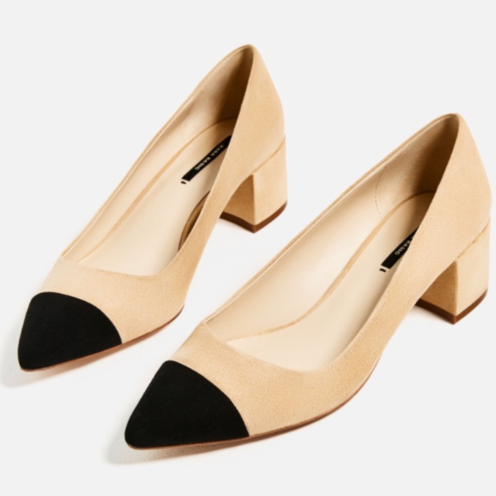 Zara blocked heels - size 6 (36)